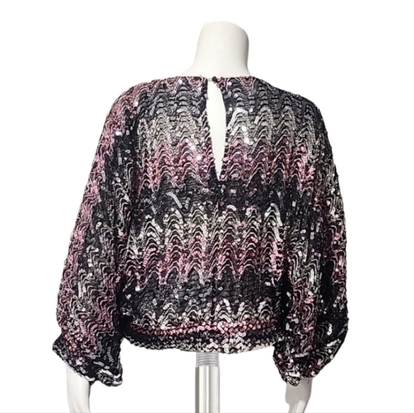VTG 80's JEANETTE KASTENBERG ST. MARTIN Sequin Bolero Silk Blouse S M Disco R - Picture 4 of 15